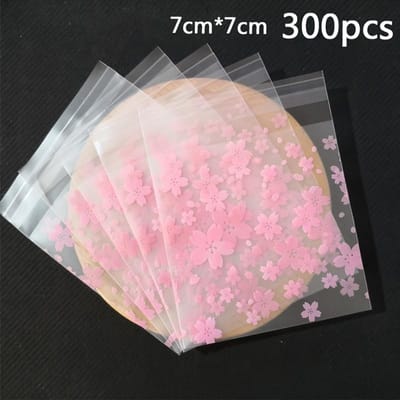300 stuks Matte Verdikte Dubbellaagse Sneeuwvlok Shortcake Verpakkingstassen, 3 Maten Koekjes Snoep Verpakkingstassen, Bakken Zelfsluitende Zelfklevende Tassen small size gray