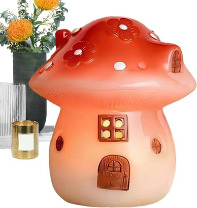 Paddenstoel Lamp - Creatieve Verlichting - Decoratie Kamer - Uniek Design - 15x15x15 cm - Enkel Kenmerk