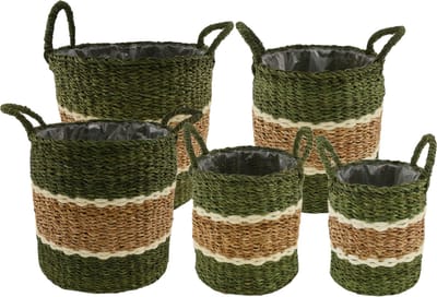 DKNC - Plantenbak Bogota - Zeegras - 38x38x36cm - Groen