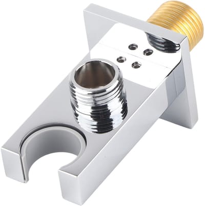 Dailygoods- Douchearmbeugel Dikke Beplating - Wandmontage - Koper - Geschikt voor Handdouchekop/Bidetsproeier - Eenvoudig te Installeren - Zilver - Douchehouder