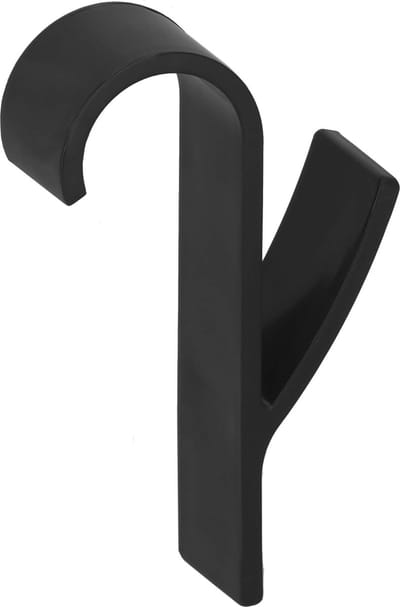 Springos Radiator Haak - Handdoek Haak - Kleding Haak - Ophanghaak - Zwart - 2 Stuks