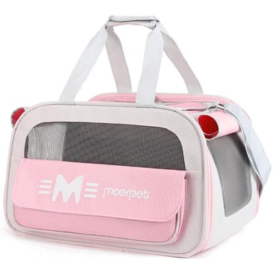 Sac pour chat Sac à bandoulière portable à main pour voyage d'animaux de compagnie Sac pour chat respirant grande capacité pour sorties 45*28*28cm