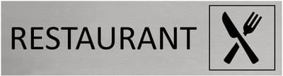 CombiCraft Aluminium deurbordje Restaurant 165x45mm - per stuk