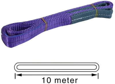 TETRA - Hijsband - Werklast 1 ton - Lengte 10 Meter - Heffen - Hijsen - Hjisbanden