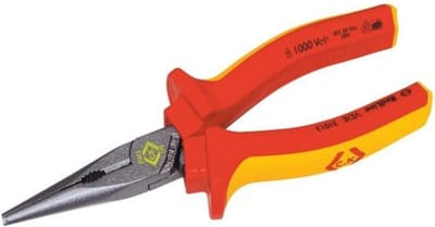 Neustang VDE - Pijptang Punttang - Veilig Klussen - Gecertificeerd VDE Keurmerk - 175 mm - Rood