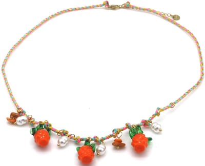 RVS Ketting met bedels - Aardbei – 40-45cm – Tijdloos Cadeau voor Dames