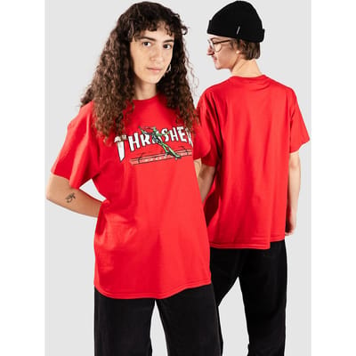 Thrasher Red Curb By Lsd Worldpeace T-Shirt rood