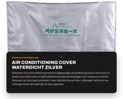 Dailygoods- Airconditioninghoes Waterdicht - Stofdicht - Zilver - Polyester - Buitenunit - Corrosiebescherming - Eenvoudig te reinigen - Aircohoes