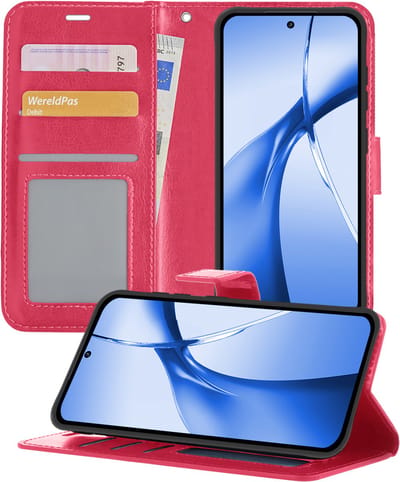 Hoesje - Geschikt voor OnePlus Nord CE4 - Luxe Bookcase - Walletcase Hoes - Portemonnee - Cover - Telefoonhoes - Donkergroen