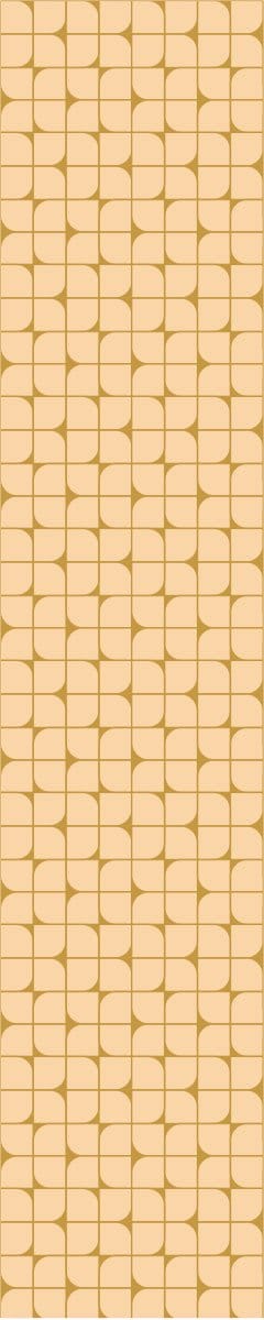 Voorgelijmd vliesbehang - RETRO BEIGE EN GEEL - 1 rol van 300x60 cm