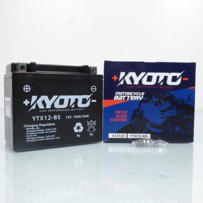 batterij sla kyoto voor moto aprilia 1000 rsv tuono r 2006 à 2011 ytx12-bs sla / 12v 10ah nieuw