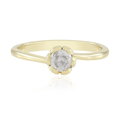 Cavill - Elegante gouden ring 9K geelgoud 375 met 0,34 ct ronde briljant I3 H diamant - Luxe minimalistische diamond ring dames