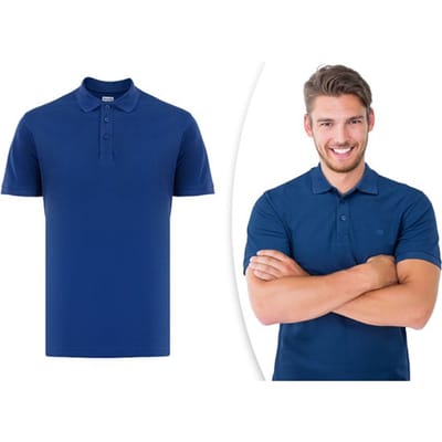 Milanoro - Elegante katoenen polo voor heren - Navy - XXL