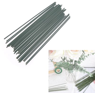 Dailygoods - Kunstmatige Bloemen Stengels - DIY Ambachten - 100 Stuks - Draad Krans Maken - Kunstplanten Creatie - Lichtgewicht en Duurzaam