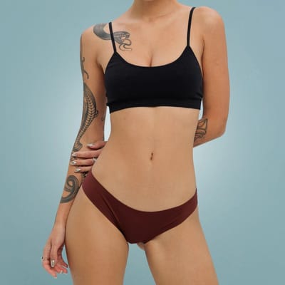 Weekiss Naadloze menstruatieondergoed, menstruatieondergoed, menstruatieslips, Maat: XL (42); Volumekortingen: 3 slips 10% korting; Kleur: Rood