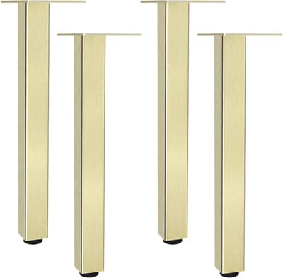 Tafelpoten Set - Bankpoten Kastpoten - Meubels Verhogen - Verstelbare Hoogte - 35 cm - Goud