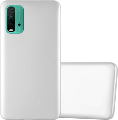 Cadorabo Hoesje geschikt voor Xiaomi RedMi 9T / POCO M3 in METALLIC ZILVER - Beschermhoes gemaakt van flexibel TPU silicone Case Cover