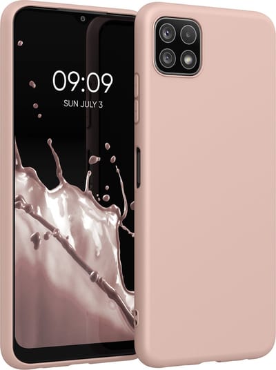 kwmobile telefoonhoesje geschikt voor Samsung Galaxy A22 5G - Hoesje voor smartphone - Back cover in kokosmelk