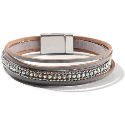 39 Stijl Handgemaakte Echt Leer Dames Armband Voor Vrouwen Bedelarmband Wikkelarmband gray