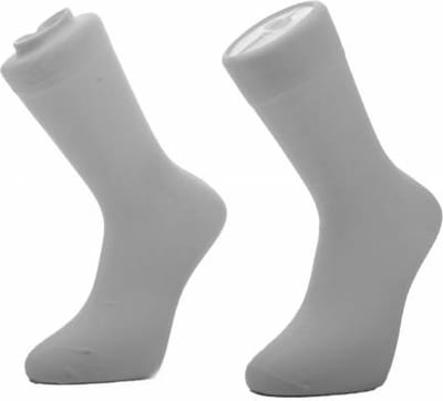 Basset heren katoenen sokken 1 paar - Naadloze sokken - Zachte kousen - zwart, blauwe, beige - 42 - Wit