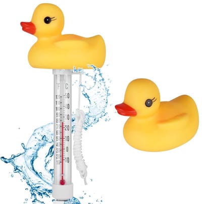 Zwembad thermometer met koord – Drijvende zwembad thermometer - nauwkeurige watertemperatuurmeter voor binnen- en buitenzwembaden, aquaria en visvijvers