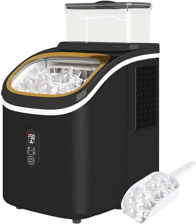 IJsblokjesmachine - IJsmaker - Feestjes Voorzien - Snel & Stil - 15 kg Per Dag - Zwart