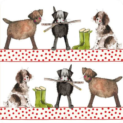 Alex Clark Onderzetters COUNTRY DOGS ~ HONDEN