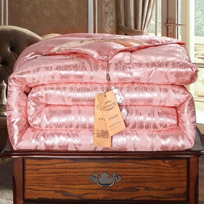 Moerbei Zijde Katoenen Quilt Winter Verdikking Slaapzaal Eenpersoons Warme Winter Quilt Kern Tweepersoons Airconditioning Quilt 180 * 220cm 2kg babyroze kleur