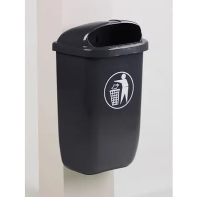 Engels Grijze City-afvalbak – 50 Liter, Hdpe Kunststof