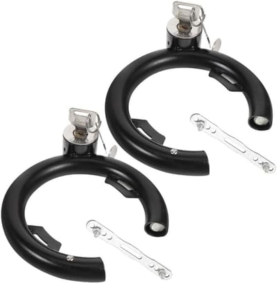 Antidiefstal Fietssloten - Veiligheidsslot Set - Fiets Beveiligen - Versterkt Cirkelvormig - 2 Sets - Zilver