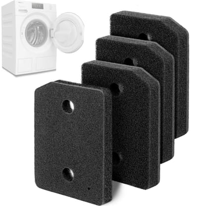 4 Stuks - Vervangend Schuimfilter - Filter Spons Foam van Condensor Wasdroger Alternatief Geschikt voor Droger Miele - voor Miele 9164761 Warmtepompdroger - 20.7 x 15.7 x 3 cm - zwart