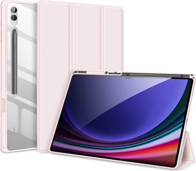 Dux Ducis - Tablet hoes geschikt voor Samsung Galaxy Tab S9 Ultra (2023) - Toby Series - Auto Sleep/Wake functie - Tri-Fold Book Case - Roze