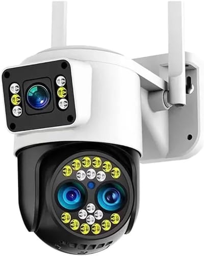 Buitencamera Wifi - Beveiligingscamera Buiten - Huis Bewaken - 10x Optische Zoom - 4K 8MP Resolutie - Wit