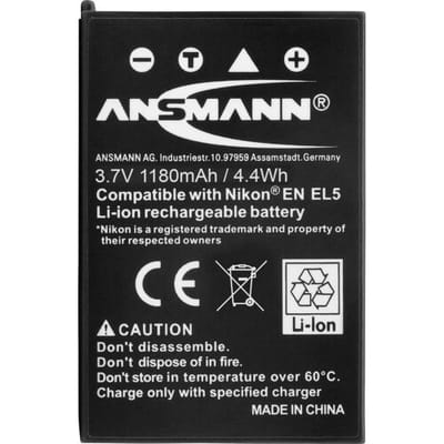 Ansmann Li-Ion battery packs A-Nik EN EL 5 oplaadbare batterij/accu Lithium-Ion (Li-Ion) 850 mAh 3,7 V