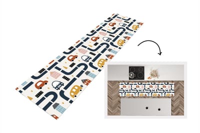 Keukenloper - Loper keuken - Design - Jongens - Auto - Kinderen - 200x50 cm - Keukenloper vinyl