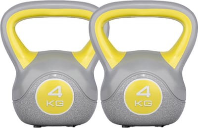 Gorilla Sports Kettlebells - Kunststof Trendy - 2 x 4 kg - Set van 2