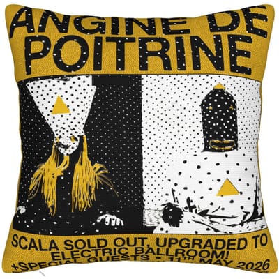 Angine De Poitrine Vierkante Kussenslopen 2026 Rockband Kussenhoes Geweldige Decoratieve Kussensloop met Rits voor Bed 40x40cm 45x45cm