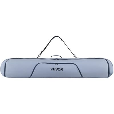 VEVOR Skitas, Tot 165 cm, Skitas, Skihoes, Waterdicht 600d Oxford-Materiaal, met Verstelbare Binnenriemen, Skitas voor Skistokken, Bril, Handschoenen, Helmen, Laarzen (Grijs)