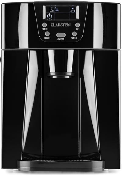 Klarstein IJsblokjesmachine Ice Volcano 2G - Voor het maken van ijsblokjes - 12 kg per dag - Met ledverlichting - 2 liter inhoud - 6-10 min - voor Bar voor Feest - Touch - Zwart - voor Keuken - Kunststof Display Compact - Zilver