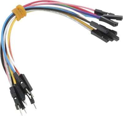 MikroElektronika MIKROE-512 Jumperkabel Raspberry Pi®, Banana Pi, Arduino [10x Draadbrug-stekker - 10x Draadbrug-bus] 15.00 cm Bont