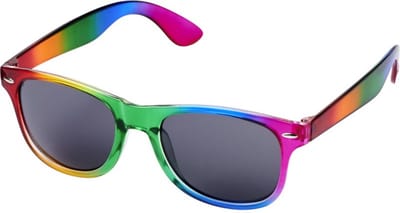 Regenboog zonnebril retro - voor volwassenen - party zonnebrillen - dames/heren