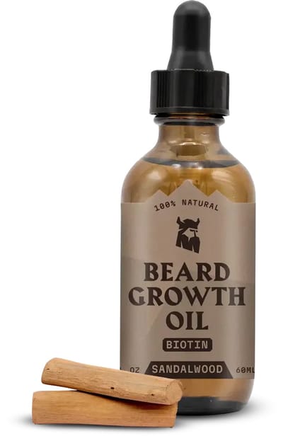 Striking Viking Baardolie met Biotine voor Mannen - Sandalwood - 60 ml