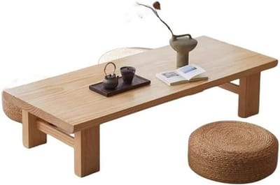 Vloertafel - Theetafel Japanse Stijl - Gezellig Zitten - Uniek Design - 120x60cm - Natuurlijk