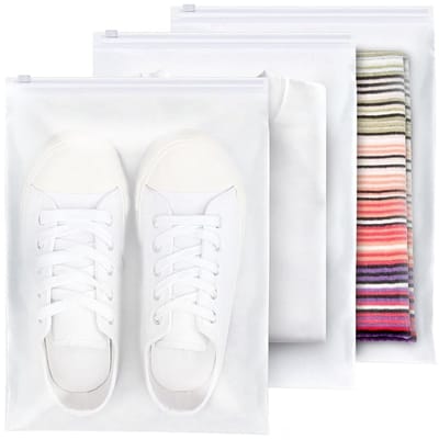 Dailygoods- Ritszakken 30 stuks - Herbruikbare/waterdichte zakken - 40 x 30 cm - Opbergzakken voor kleding/schoenen - Duurzaam/milieuvriendelijk - Perfect voor organiseren en opbergen - Ziplock Zakken