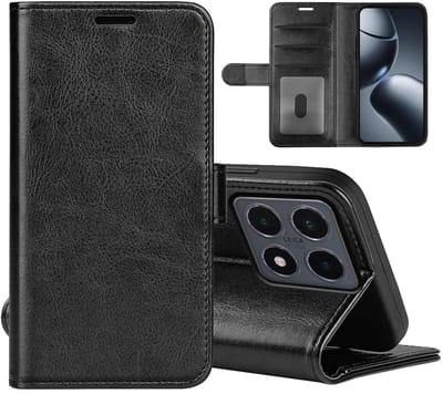 MobyDefend Hoesje - Geschikt voor Xiaomi 15T - Wallet Book Case (Sluiting Achterkant) - Zwart