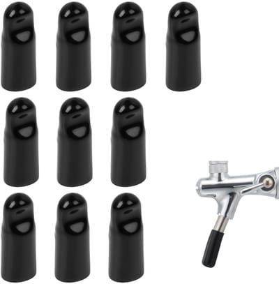 JHUBERS- Bierkraan Beschermkap 10 Stuks - PVC - Zwart - Tapdeksel - Hygiëne - Duurzaam - Geschikt voor 15 mm Nozzles - Bierfaucet