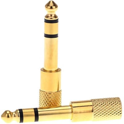 Paar Audio Jack Adapter Converter Stereo Plug Socket goud