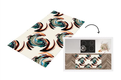 Keukenloper - Loper keuken - Patronen - Abstract - Verf - 120x60 cm - Keukenloper vinyl