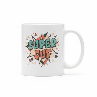 330ml Super Juf Mok – Cadeau voor Juf, Bedankje, School & Klas – Perfect voor Juffendag & Einde Schooljaar