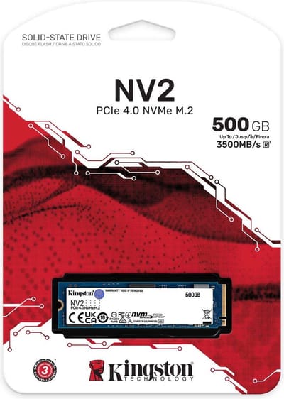 Kingston (NV2 PCIe 4.0 NVMe SSD) - 500GB - Gen 4x5